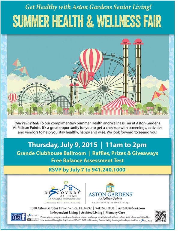 Join Us At Aston Gardens At Pelican Pointe For Our Summer Health